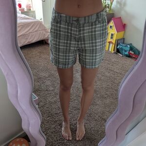 Y2K Green Plaid Women's Bermudas Size 14